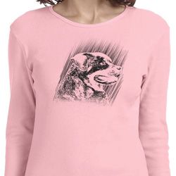 Rottweiler Sketch Ladies Long Sleeve Shirt Rottweiler Sketch Ladies Long Sleeve Shirt
