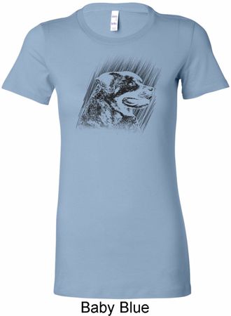 Rottweiler Sketch Ladies Longer Length Shirt