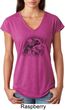 Rottweiler Sketch Ladies Tri Blend V-Neck Shirt