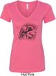 Rottweiler Sketch Ladies V-Neck Shirt