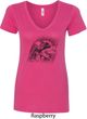Rottweiler Sketch Ladies V-Neck Shirt