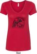 Rottweiler Sketch Ladies V-Neck Shirt