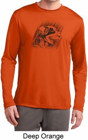 Rottweiler Sketch Mens Moisture Wicking Long Sleeve Shirt