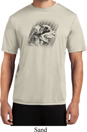 Rottweiler Sketch Mens Moisture Wicking Shirt