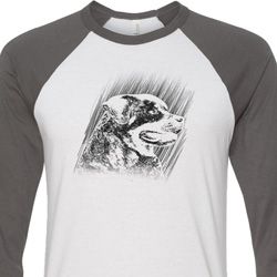 Rottweiler Sketch Mens Raglan Shirt