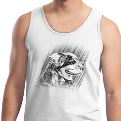 Rottweiler Sketch Mens Tank Top