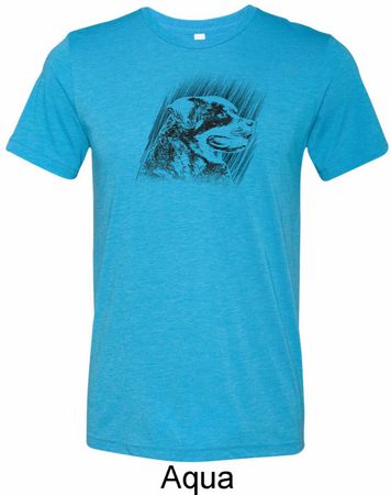 Rottweiler Sketch Mens Tri Blend Crewneck Shirt