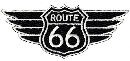 Rt Route 66 Iron-On Applique Patch
