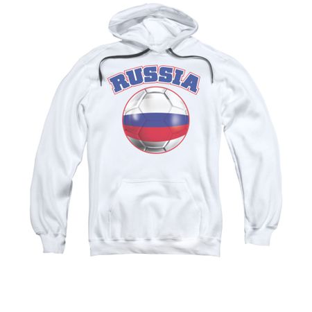 Russia Soccer Futbol Hoodie Sweatshirt White Adult Hoody Sweat Shirt