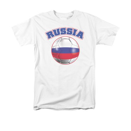 Russia Soccer Futbol Shirt Adult White Tee T-Shirt