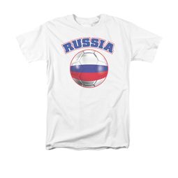 Russia Soccer Futbol Shirt Adult White Tee T-Shirt