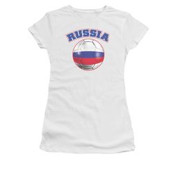 Russia Soccer Futbol Shirt Juniors White Tee T-Shirt