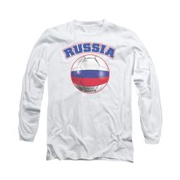 Russia Soccer Futbol Shirt Long Sleeve White Tee T-Shirt