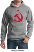 Russian Hoodie Hammer and Sickle Red Print Adult Hoody