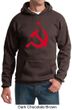 Russian Hoodie Hammer and Sickle Red Print Adult Hoody
