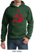 Russian Hoodie Hammer and Sickle Red Print Adult Hoody