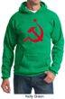 Russian Hoodie Hammer and Sickle Red Print Adult Hoody