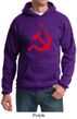 Russian Hoodie Hammer and Sickle Red Print Adult Hoody