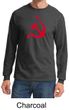 Russian Shirt Hammer and Sickle Red Print Adult Long Sleeve Shirt
