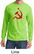 Russian Shirt Hammer and Sickle Red Print Adult Long Sleeve Shirt