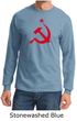 Russian Shirt Hammer and Sickle Red Print Adult Long Sleeve Shirt