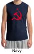 Russian Shirt Hammer and Sickle Red Print Adult Muscle Shirt