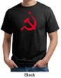 Russian Shirt Hammer and Sickle Red Print Adult Organic T-shirt