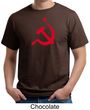 Russian Shirt Hammer and Sickle Red Print Adult Organic T-shirt