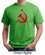 Russian Shirt Hammer and Sickle Red Print Adult Organic T-shirt