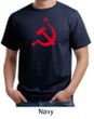 Russian Shirt Hammer and Sickle Red Print Adult Organic T-shirt
