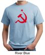 Russian Shirt Hammer and Sickle Red Print Adult Organic T-shirt