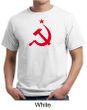 Russian Shirt Hammer and Sickle Red Print Adult Organic T-shirt