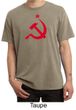 Russian Shirt Hammer and Sickle Red Print Adult Pigment Dyed T-shirt