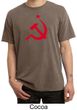 Russian Shirt Hammer and Sickle Red Print Adult Pigment Dyed T-shirt
