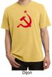 Russian Shirt Hammer and Sickle Red Print Adult Pigment Dyed T-shirt