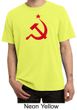 Russian Shirt Hammer and Sickle Red Print Adult Pigment Dyed T-shirt