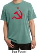 Russian Shirt Hammer and Sickle Red Print Adult Pigment Dyed T-shirt