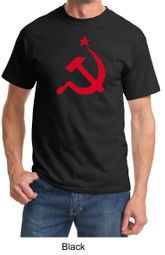 Russian Shirt Hammer and Sickle Red Print Adult T-shirt