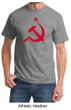 Russian Shirt Hammer and Sickle Red Print Adult T-shirt