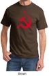 Russian Shirt Hammer and Sickle Red Print Adult T-shirt