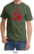 Russian Shirt Hammer and Sickle Red Print Adult T-shirt