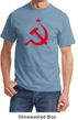 Russian Shirt Hammer and Sickle Red Print Adult T-shirt