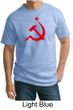 Russian Shirt Hammer and Sickle Red Print Adult Tall T-shirt