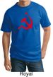 Russian Shirt Hammer and Sickle Red Print Adult Tall T-shirt