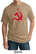 Russian Shirt Hammer and Sickle Red Print Adult Tall T-shirt