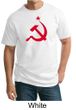 Russian Shirt Hammer and Sickle Red Print Adult Tall T-shirt
