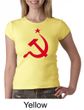 Russian Shirt Hammer and Sickle Red Print Ladies Crew Neck Shirt