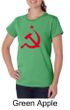 Russian Shirt Hammer and Sickle Red Print Ladies Organic T-shirt