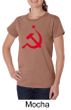 Russian Shirt Hammer and Sickle Red Print Ladies Organic T-shirt