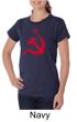 Russian Shirt Hammer and Sickle Red Print Ladies Organic T-shirt